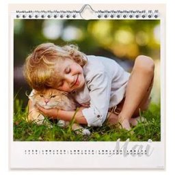 Cewe Calendrier photo mural carrÃ© - 21x21 cm - 6 qualitÃ©s de papier - mois de dÃ©part au choix