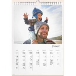 Cewe Calendrier photo mural A4 portrait - 7 qualitÃ©s de papiers certifiÃ© FSCÂ® - calendrier personnalisÃ© avec mois de dÃ©part au choix