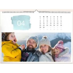 Cewe Calendrier photo mural A3 paysage - 7 qualitÃ©s de papiers certifiÃ© FSCÂ® - calendrier personnalisÃ© avec mois de dÃ©part au choix