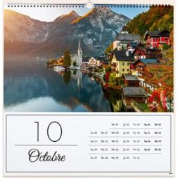 Cewe Calendrier photo mural carrÃ© - 45x45 cm - 6 qualitÃ©s de papier - mois de dÃ©part au choix
