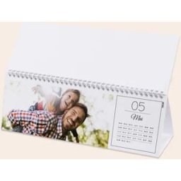 Cewe Calendrier photo de bureau chevalet - format paysage 30x10 - papier satinÃ© - mois de dÃ©part au choix - possibilitÃ© d'Ã©crire sur le papier au stylo