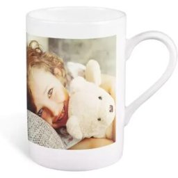Mug personnalisÃ© photo en porcelaine CEWE - format 10,9 cm - forma haute et fine avec une anse Ã©lÃ©gante