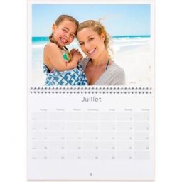 Cewe Calendrier photo double page A2 - format 42x60 ouvert - mois de dÃ©part au choix