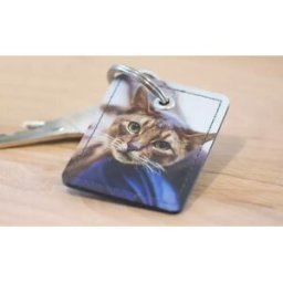 Cewe Porte-clÃ©s photo personnalisable - 2 formats rectangulaire ou coeur - cuir synthÃ©tique souple - Ã personnaliser avec votre au recto