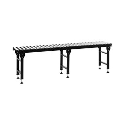Convoyeur à rouleaux - 400 kg - 300 cm - 30 rouleaux - Réglable en hauteur