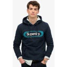 Superdry Homme Sweat à Capuche Vintage Trade Tab Bleu Marine Taille: XL