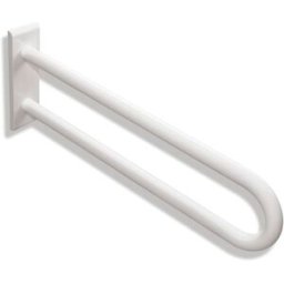 Hewi 801 active + rail de support 801.50D32098 blanc de sécurité, 850 mm, avec coussin de bras noir, antimicrobien