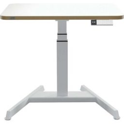 Leitz Bureau assis/debout blanc 65340001 couleur du dessus de table: blanc réglage électrique en hauteur, réglable en hauteur Hauteur max.: 1.3 cm