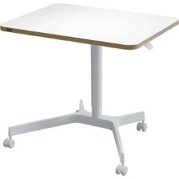 Leitz Bureau assis/debout blanc 65360001 couleur du dessus de table: blanc réglable en hauteur, à roulettes Hauteur max.: 1.14 cm