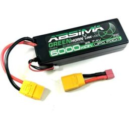 Absima Batterie Greenhorn V2 Lipo 2s 7.4v-50c 6000 Hc Xt90/t-plug Black One Size unisex