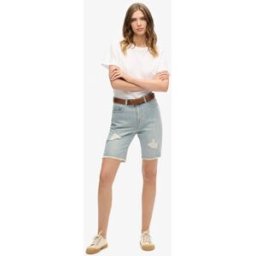 Superdry Femme Bermuda Boy Bleu Clair Taille: 39