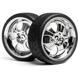Hpi Racing Roue Super Low Tread Micro Rs4 4 Unités Black / Chrome One Size unisex