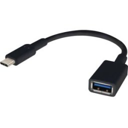 Renkforce Câble USB USB 3.2 Gen1 USB-C® mâle, USB-A femelle 0.15 m noir avec fonction OTG, contacts dorés RF-4455819
