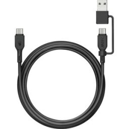 GP Câble USB USB-C®, USB-A mâle 1.50 m noir GPCBCCBVBKUSB971