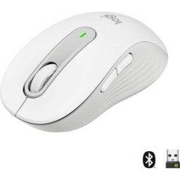 Logitech Signature M650 Souris radio, Bluetooth Taille: M optique blanc 5 Boutons 4000 dpi