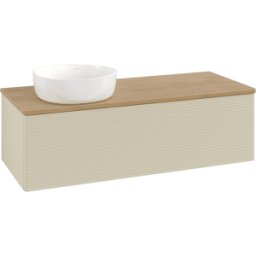 Villeroy und Boch Meuble vasque Villeroy & Boch Antao K33111HJ 120 x 36 x 50 cm, plan vasque couleur chêne miel, laque mate gris soie