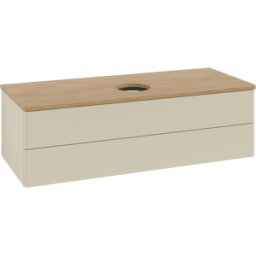 Villeroy und Boch Meuble vasque Villeroy & Boch Antao K21011HJ 120 x 36 x 50 cm, plan vasque couleur chêne miel, laque mate gris soie