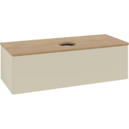 Villeroy und Boch Meuble vasque Villeroy & Boch Antao K32011HJ 120 x 36 x 50 cm, plan vasque couleur chêne miel, laque mate gris soie