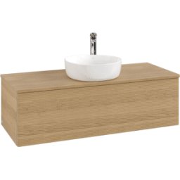 Villeroy und Boch Meuble sous-vasque Villeroy et Boch K32151HN 120x36x50cm, trou pour robinet, plan vasque couleur chêne miel, chêne miel