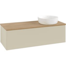 Villeroy und Boch Meuble vasque Villeroy & Boch Antao K34011HJ 120 x 36 x 50 cm, plan vasque couleur chêne miel, laque mate gris soie