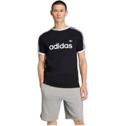 Adidas Originals T-shirt à Manches Courtes 3 Stripes Slim Ringer Black M Homme