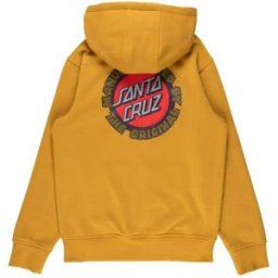 Santa Cruz Sweat à Capuche Speed Mfg Dot Old Gold 8-10 Années Garçon,Fille