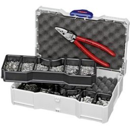 Knipex 97 90 05 Pince à sertir pour embouts de câble 0.25 à 16 mm² MINI-Systainer TANOS inclus, assortiment dembouts inclus