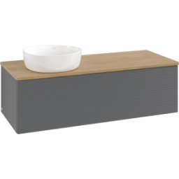 Villeroy und Boch Meuble vasque Villeroy & Boch Antao K33111GK 120 x 36 x 50 cm, plan vasque couleur chêne miel, laque anthracite mate