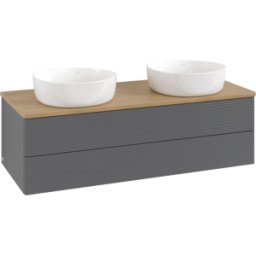Villeroy und Boch Meuble vasque Villeroy & Boch Antao K24111GK 120 x 36 x 50 cm, plan vasque couleur chêne miel, laque anthracite mate