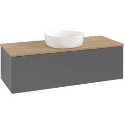 Villeroy und Boch Meuble vasque Villeroy & Boch Antao K32011GK 120 x 36 x 50 cm, plan vasque couleur chêne miel, laque anthracite mate