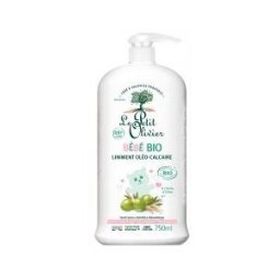 Le Petit Olivier Bébé Liniment Oléo-Calcaire à l'Huile d'Olive Dès la Naissance Bio 750 ml - Flacon-Pompe 750 ml