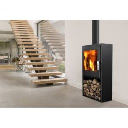 SUPRA Poêle à bois en acier avec bûcher Jacob – 4,8 kW