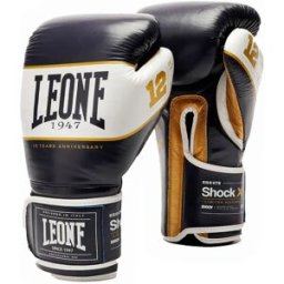 Leone1947 Gants De Boxe En Cuir Synthétique Shock X Blue 10 oz
