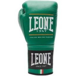 Leone1947 Gants De Boxe En Cuir Synthétique Shock Plus Green 8 oz