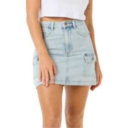Rip Curl Jupe En Jean Las Dalias Vintage Blue 2XS Femme