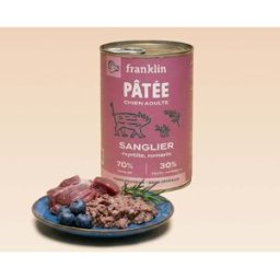 Franklin Pâtées - sanglier, myrtille, romarin - lot de 6 x 400g-