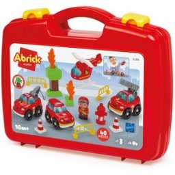 ECOIFFIER Abrick - Mallette Vehicules Pompier Pour Enfant - Jouet D'imitation