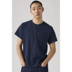 Levi's T Shirt À Poche Essential - Homme - Bleu / Garment Dye Navy Blazer - L