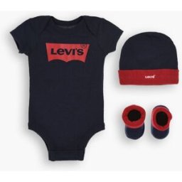 Levi's Ensemble Grenouillère Et Bottines Pour Bébé 3 Pièces - Homme - Bleu / Dress Blues - 12M