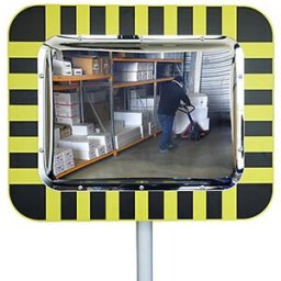 Cenpac Miroir de sécurité rectangulaire 90° dimensions du réflecteur 450 x 600 mm