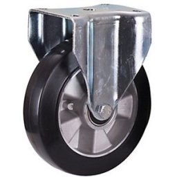Cenpac Roue en caoutchouc élastique roulette fixe diamètre 200 mm charge maximale 350 kg