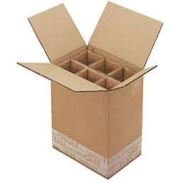 Cenpac Caisse carton renforcée - 6 BOUTEILLES DE VIN 320 x 220 x 410 mm