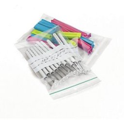 Cenpac Sachet à fermeture zip recyclé 60 µ à bandes blanches - 230 x 320 mm