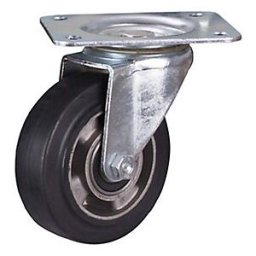 Cenpac Roue en caoutchouc élastique Pivotante diamètre 125 mm charge maximale 200 kg