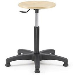 Cenpac Tabouret bois assise diamètre 35 cm 45/65 cm de hauteur (min./max.)