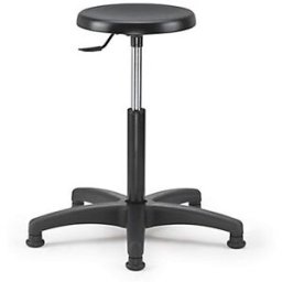 Cenpac Tabouret d'atelier piétement noir assise diamètre 36 cm 45/65 cm de hauteur (min./max.)