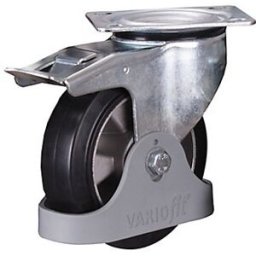 Cenpac Roue en caoutchouc élastique Pivotante à frein diamètre 125 mm charge maximale 200 kg