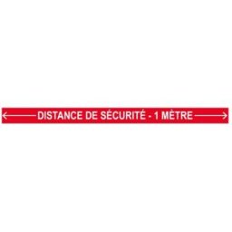 TOPCAR - Bande Distance de sécurité rouge - 1 mètre - spécial sol - 1000 x 70mm - 4007465