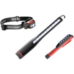 FACOM - Pack 3 lampes LED professionnelles (inspection, stylo, frontale) Rechargeables et compactes - 779.15IM