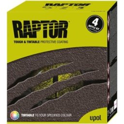 U-POL UPOL - 4 bouteilles de revêtement de protection polyuréthane Raptor version teintable - 4 litres - RLT/S4
